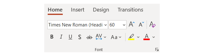 آموزش PowerPoint: پنل فونت